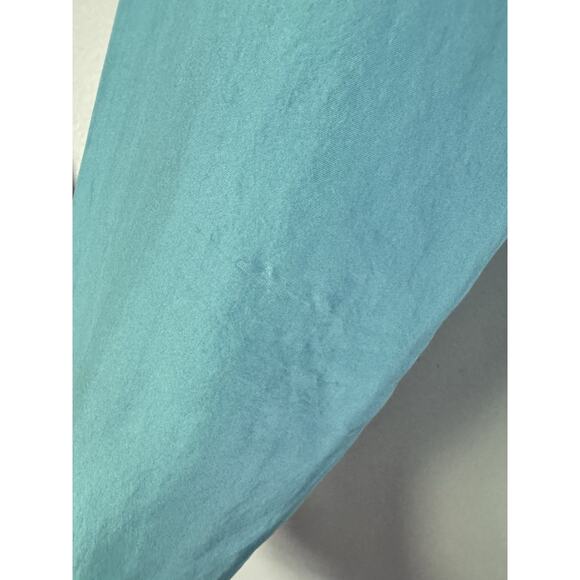 J. Crew Collection Ruffle Shirt In Garment Dyed Blue 100% Silk Size 0 - Picture 7 of 10